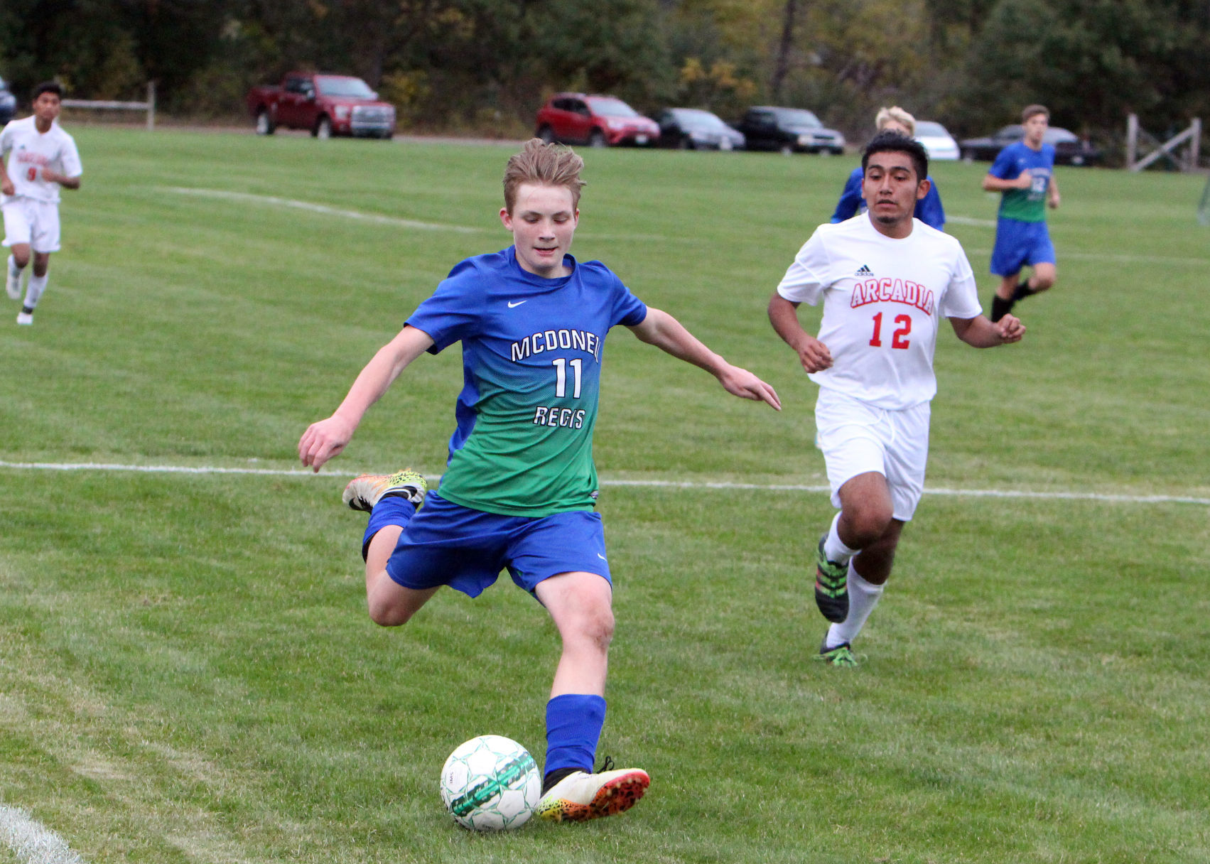 Arcadia at McDonell/Regis boys soccer 10-04-18